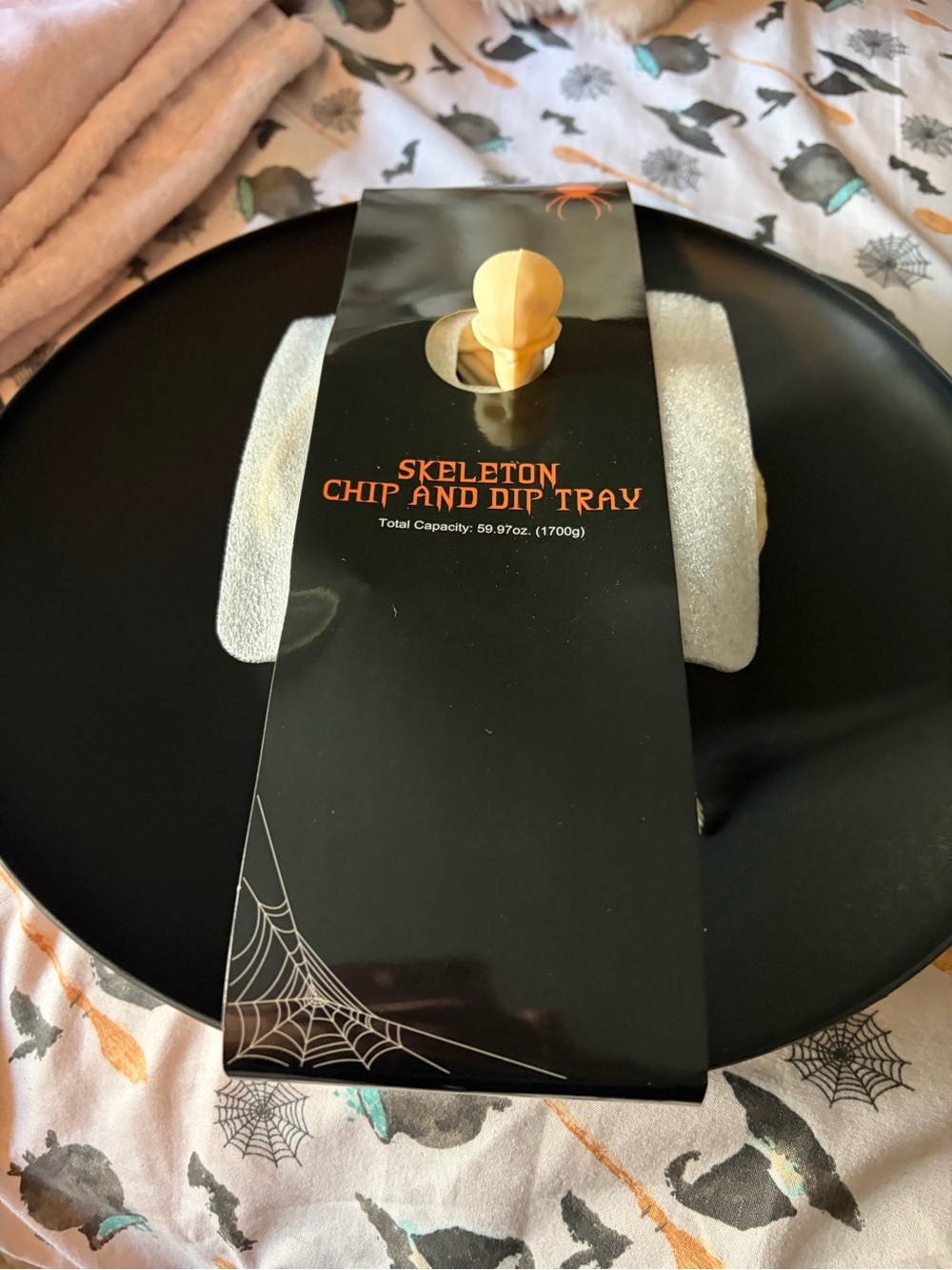 Skeleton Chip and Dip Tray - Black
